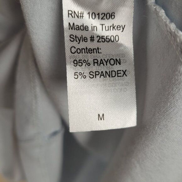 Soft Surroundings Bell Sleeve Long Sleeve Tunic Top Stretch Light Blue Size M - Picture 11 of 13